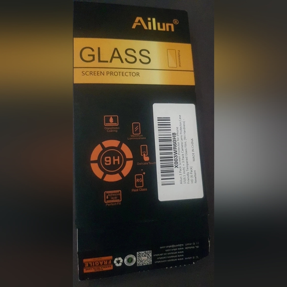 Ailun Tempered Glass Screen Protector with Black Packaging